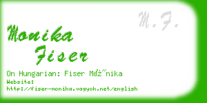 monika fiser business card